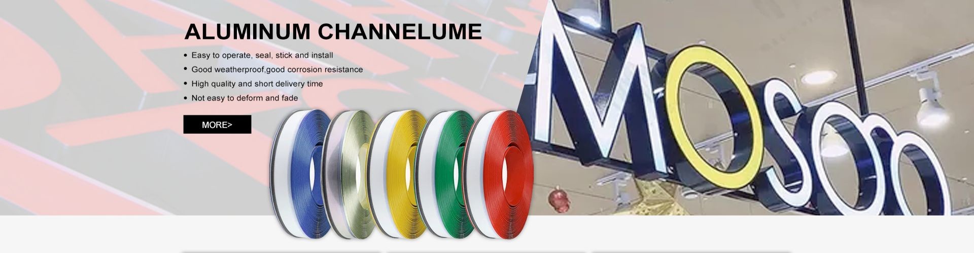 kualitas Aluminium Trim Cap Untuk Channel Letter pabrik