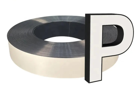 Iklan LED Channel Letter Coil Putih Hitam Trim Cap Letter