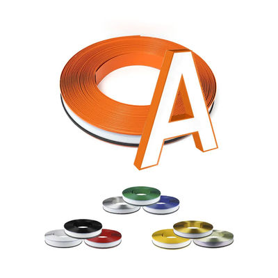 7 9 11cm Strip Aluminium Channelume Polyester Lapisan PVC Aluminium Trim Cap Iklan