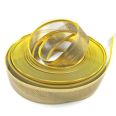 Golden Aluminium Tape Coil Dengan Folded Edge Word Sign Brushed Aluminium Coil Strip