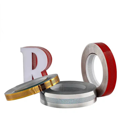 0.6mm Ketebalan Tanpa Trim Channel Letter Coil Aluminium Trim Cap Letters