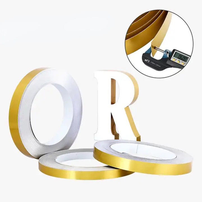 Dilapisi 0,6mm Trim Cap Roll Channelume Trim Cap Untuk Tanda Hitam