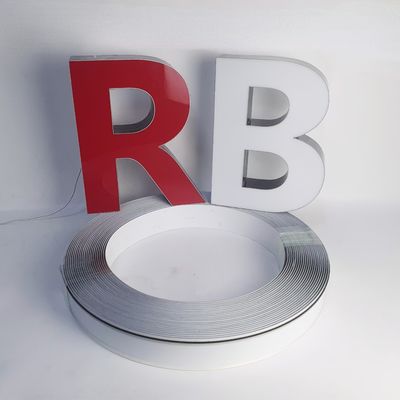 4cm-14cm Lebar Aluminium Channel Letter Trim Letterform Sign Trim Cap
