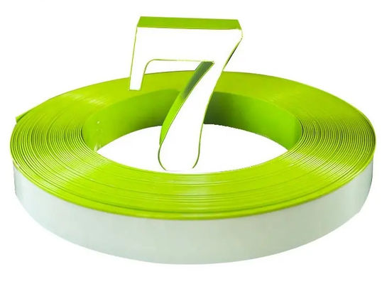 Tanda-tanda bercahaya Cap Trim Roll Aluminium Hijau Cap Trim Huruf