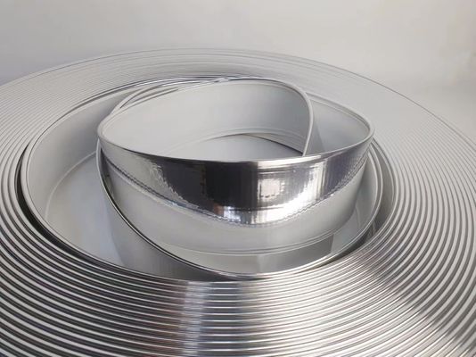 Custom Aluminium Trim Cap Coil Hand Bending Brushed Gold Perak Kekerasan 68MM-93MM