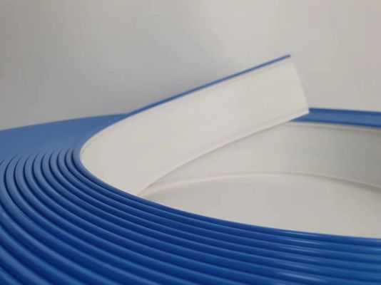 Disesuaikan J Tipe Trim Cap Rolls Hand Bend Biru Warna Aluminium Trim Cap