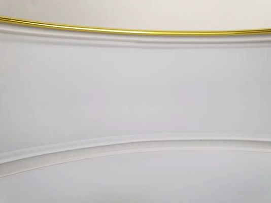 Hand Bending Aluminium Trim Cap Untuk Channel Letter Brushed Mirror Gold Channel Letter Trim Cap