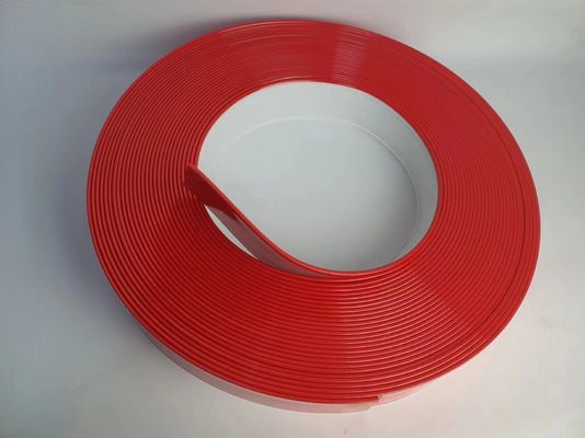 Red Aluminium Rubber Trim Cap dengan permukaan yang disikat untuk aplikasi signage