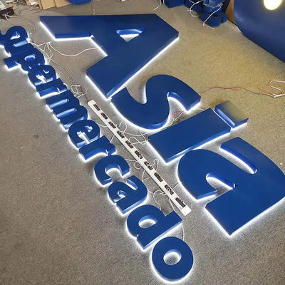 Panjang umur LED Channel Letter Backlit Channel Letter Sign 50000 jam
